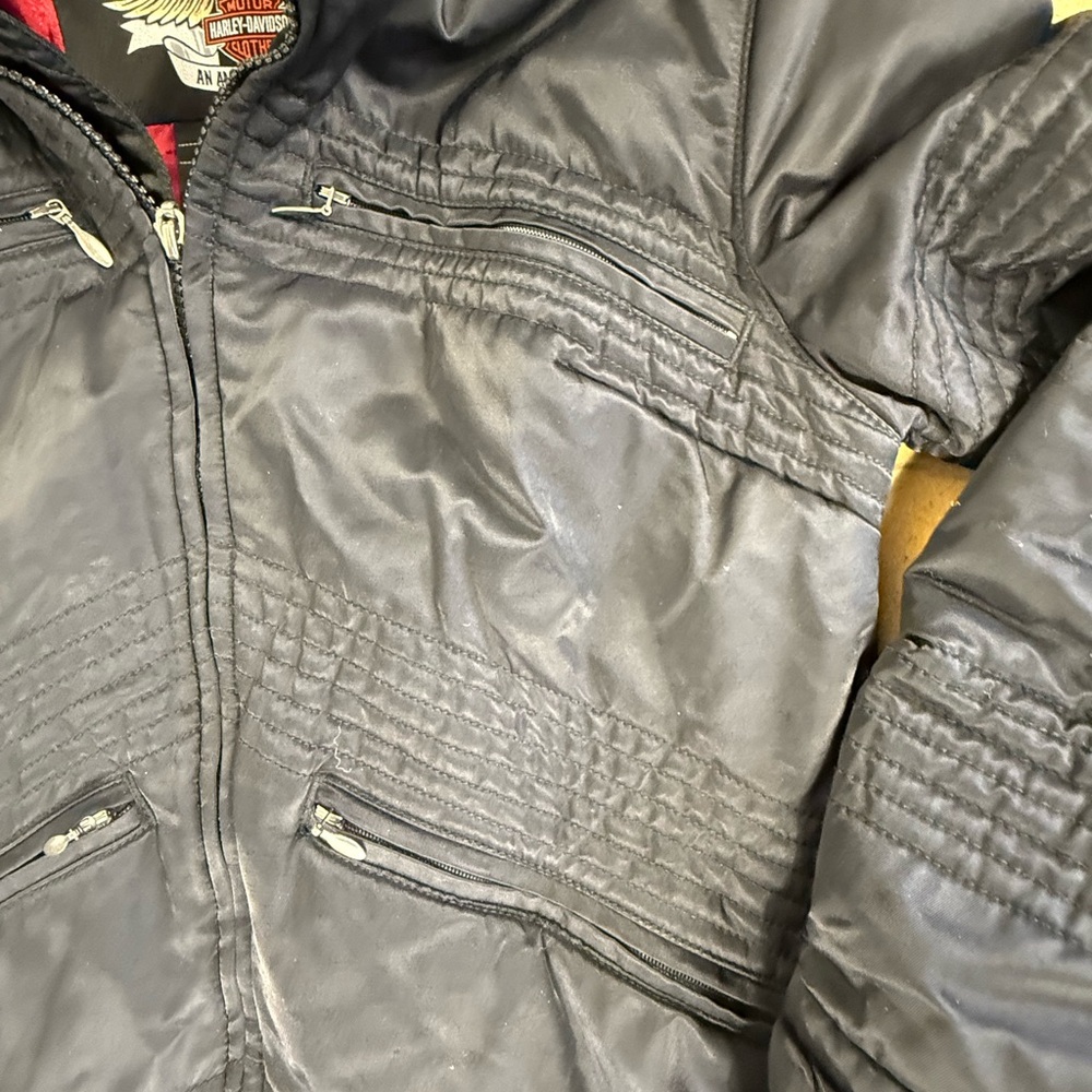 Harley-Davidson Coat size Small Women’s Black Hooded Jacket Size S - Picture 14 of 14
